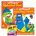 Trend Alphabet Fun + Learning to Print Books, Wipe-Off Activity Set T90917
